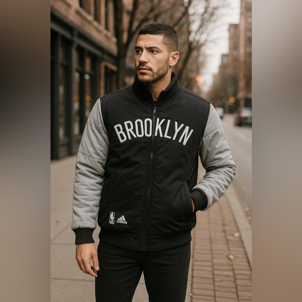 Adidas Men’s Brooklyn Nets Padded Jacket Size S